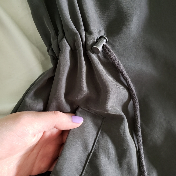 Army Green diagonal zip spring jacket - Picture 2 of 7